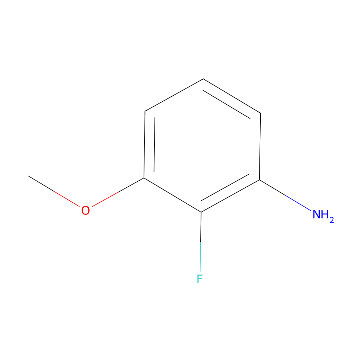 2-Fluoro-3-methoxyaniline molecular structure, CAS 801282-00-8