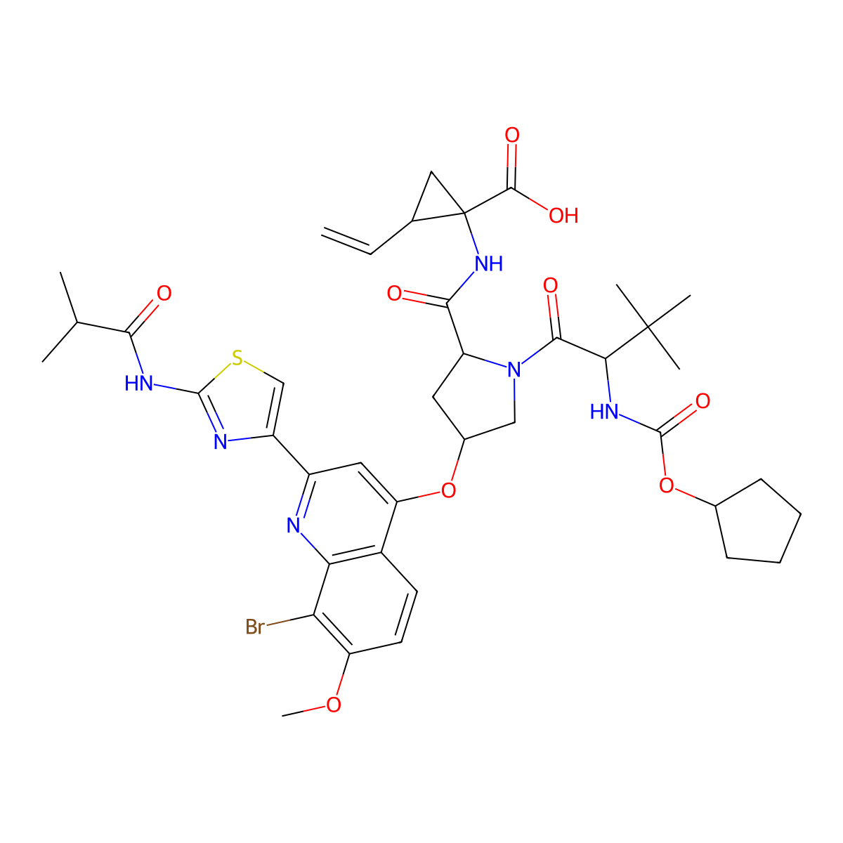 Faldaprevir molecular structure, CAS 801283-95-4