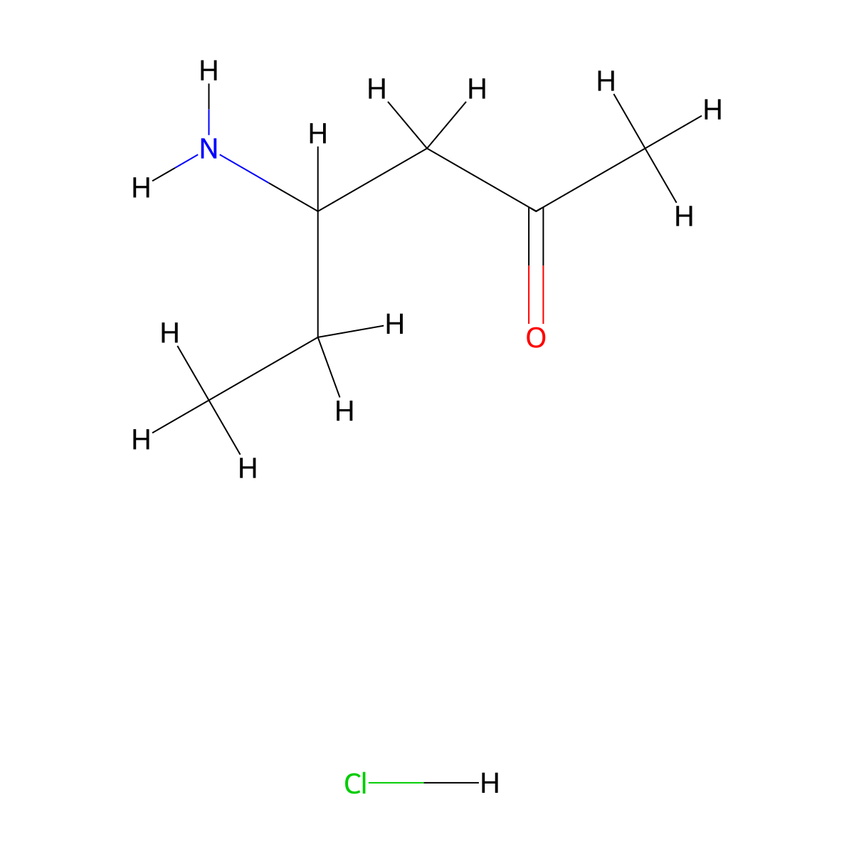 4-Aminohexan-2-one hydrochloride molecular structure, CAS 801290-67-5