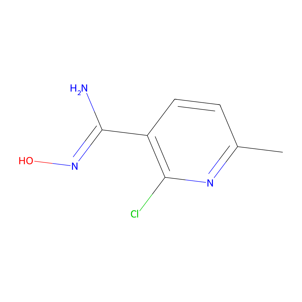 2-Chloro-N-hydroxy-6-methyl-nicotinamidine molecular structure, CAS 801303-18-4