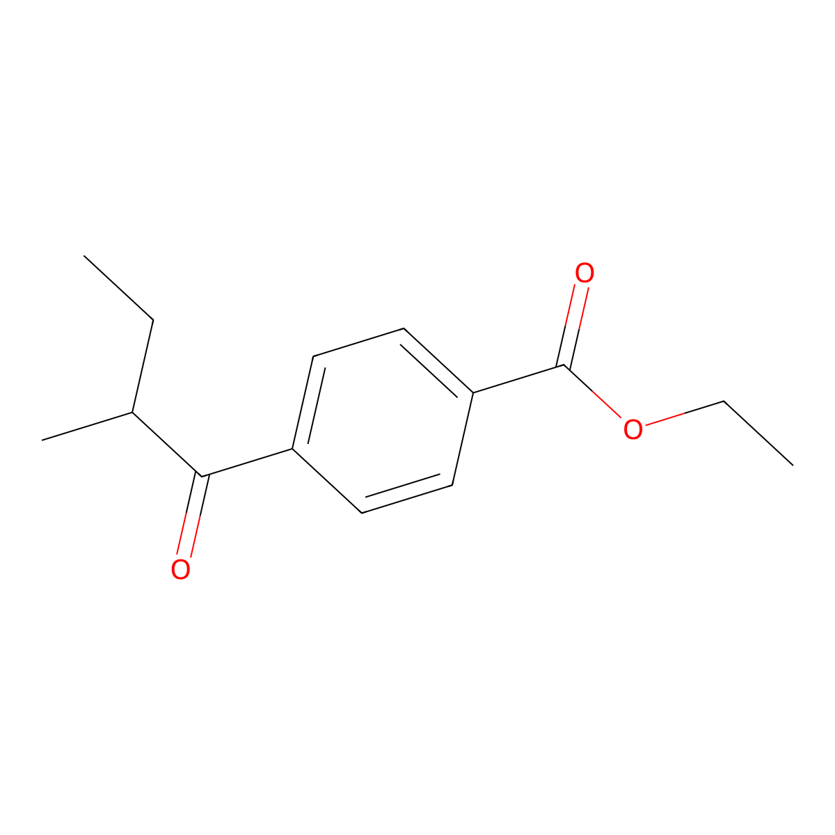 Ethyl 4-(2-methylbutanoyl)benzoate molecular structure, CAS 801303-26-4