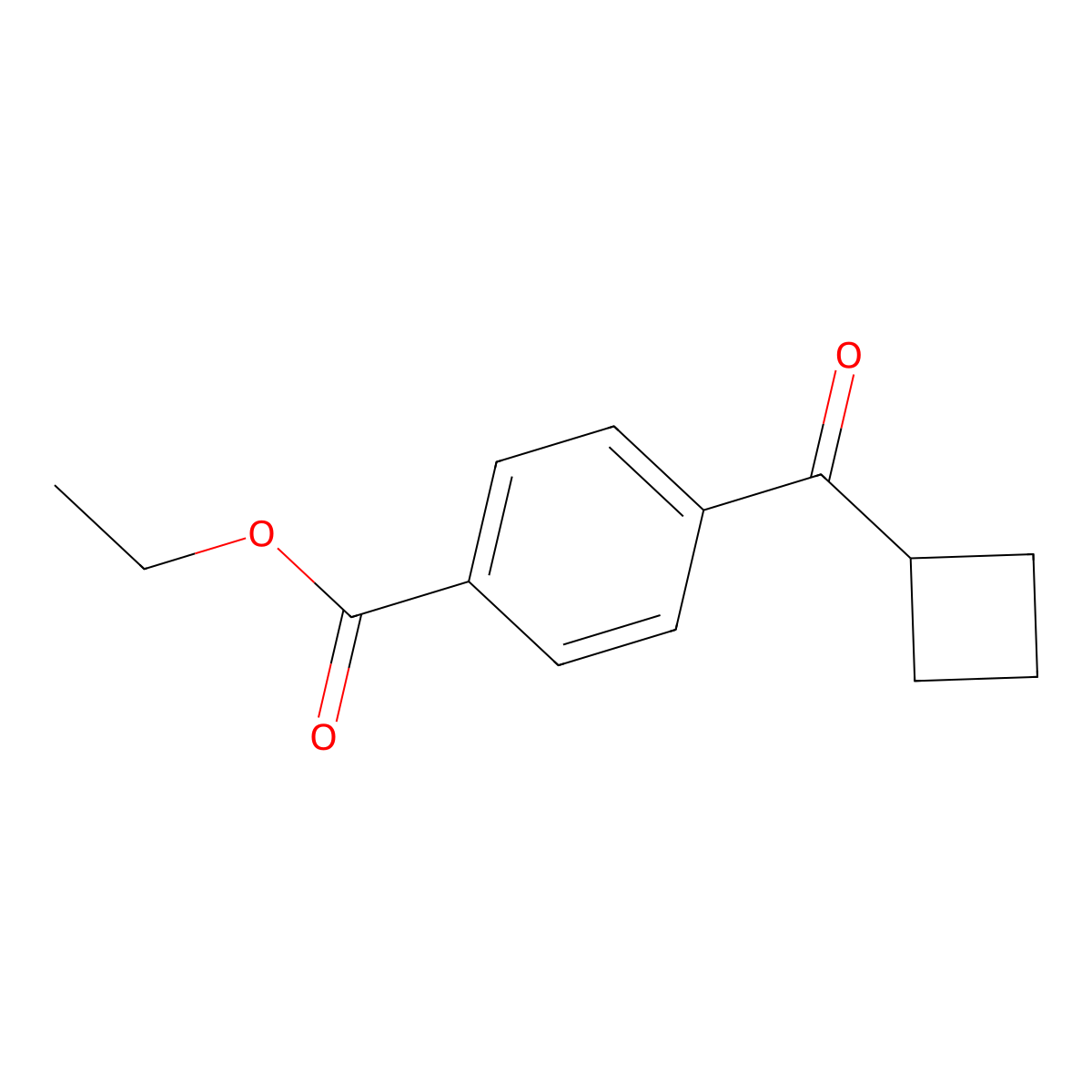 Ethyl 4-(cyclobutanecarbonyl)benzoate molecular structure, CAS 801303-28-6