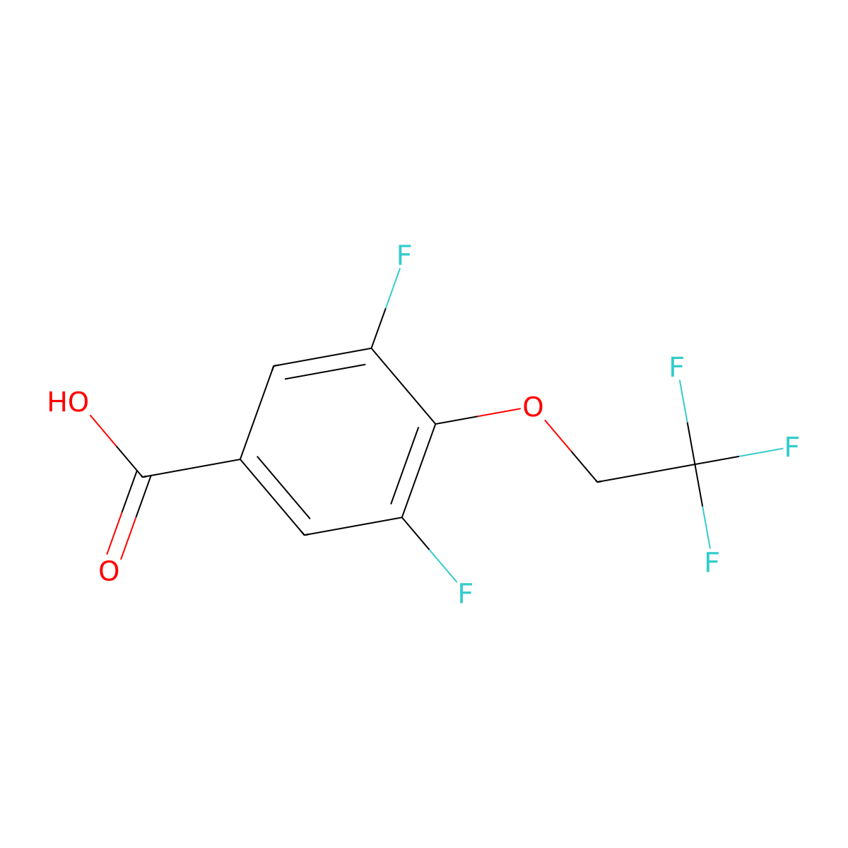 3,5-Difluoro-4-(2,2,2-trifluoroethoxy)benzoic acid molecular structure, CAS 801303-45-7