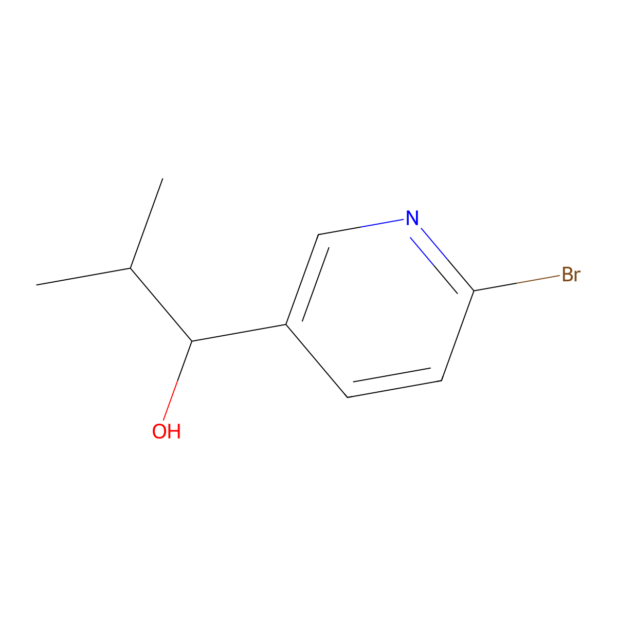 5-(2-Methyl-1-hydroxypropyl)-2-bromopyridine molecular structure, CAS 801303-46-8