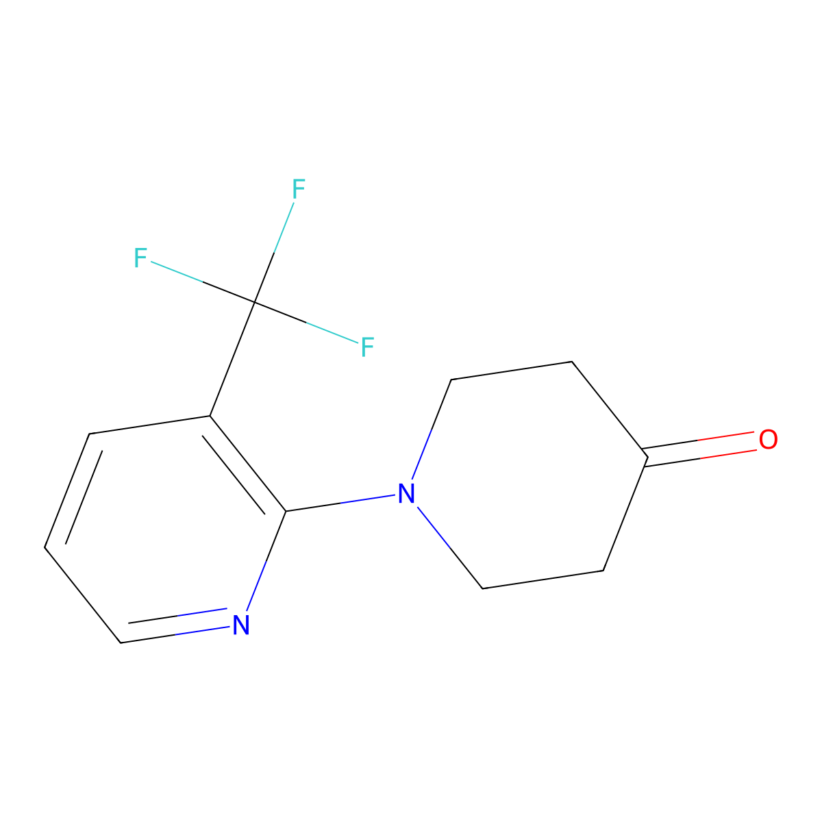 1-(3-(Trifluoromethyl)pyridin-2-YL)piperidin-4-one molecular structure, CAS 801306-55-8