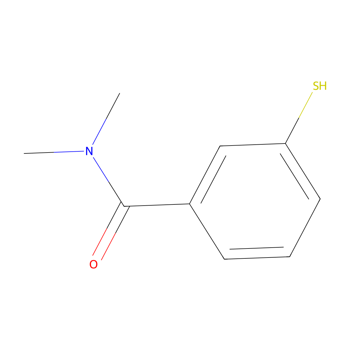 3-Mercapto-N,N-dimethylbenzamide molecular structure, CAS 801315-71-9