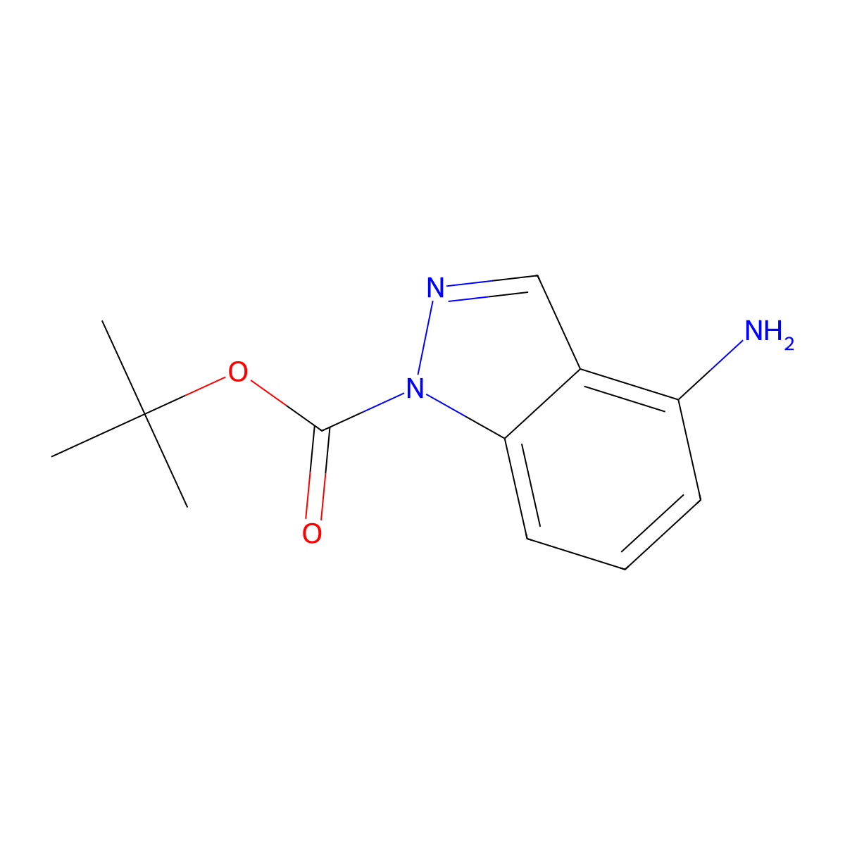4-Amino-1H-indazole, N1-BOC protected molecular structure, CAS 801315-74-2