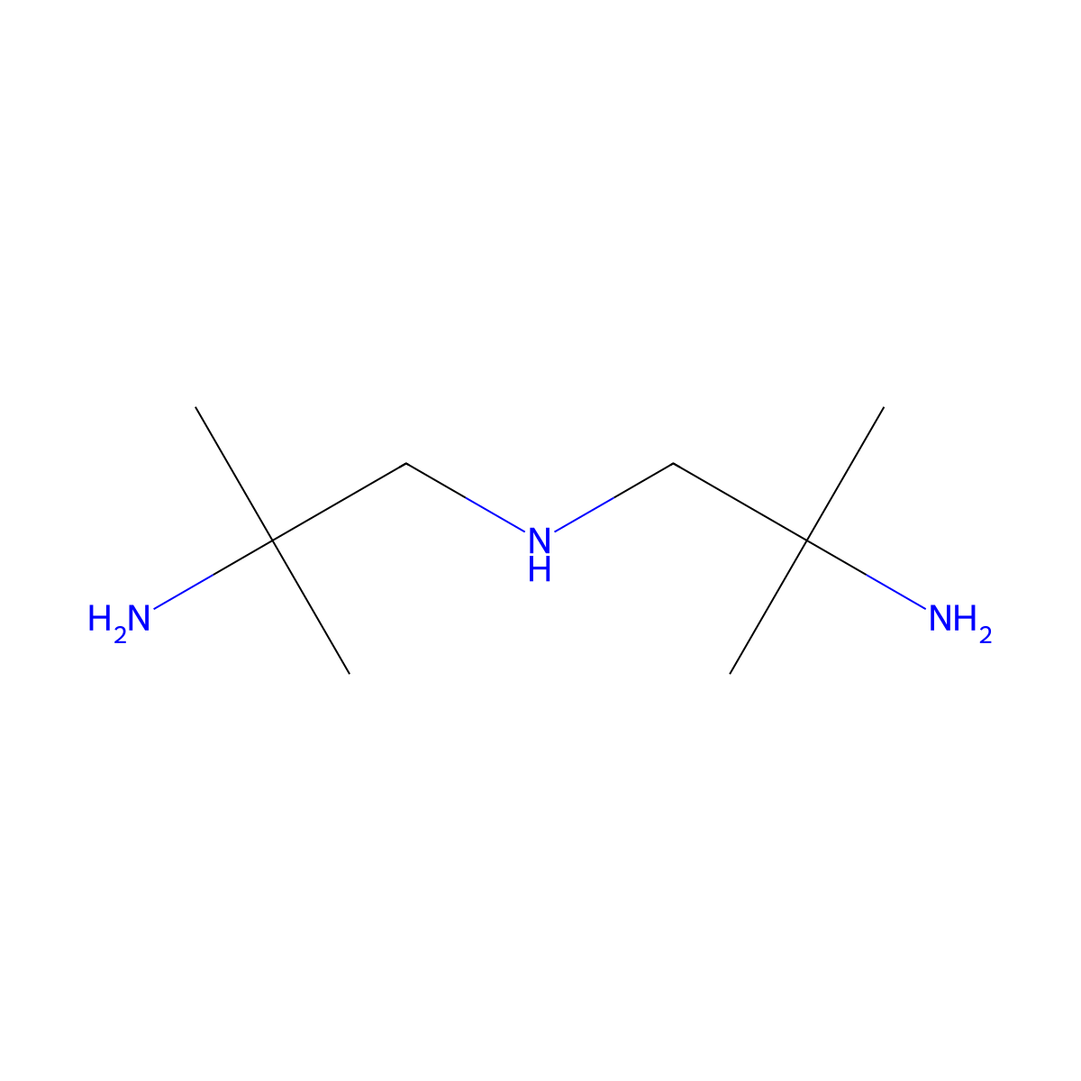 Bis(2-amino-2-methylpropyl)amine molecular structure, CAS 80135-19-9
