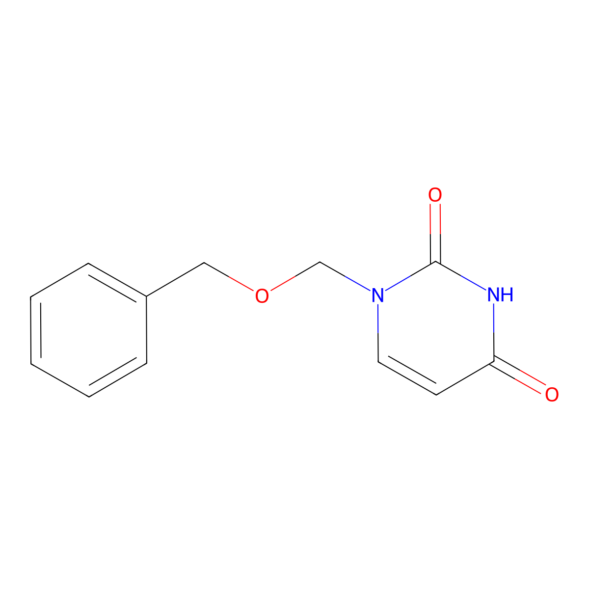 1-((benzyloxy)methyl)pyrimidine-2,4(1H,3H)-dione molecular structure, CAS 80140-15-4