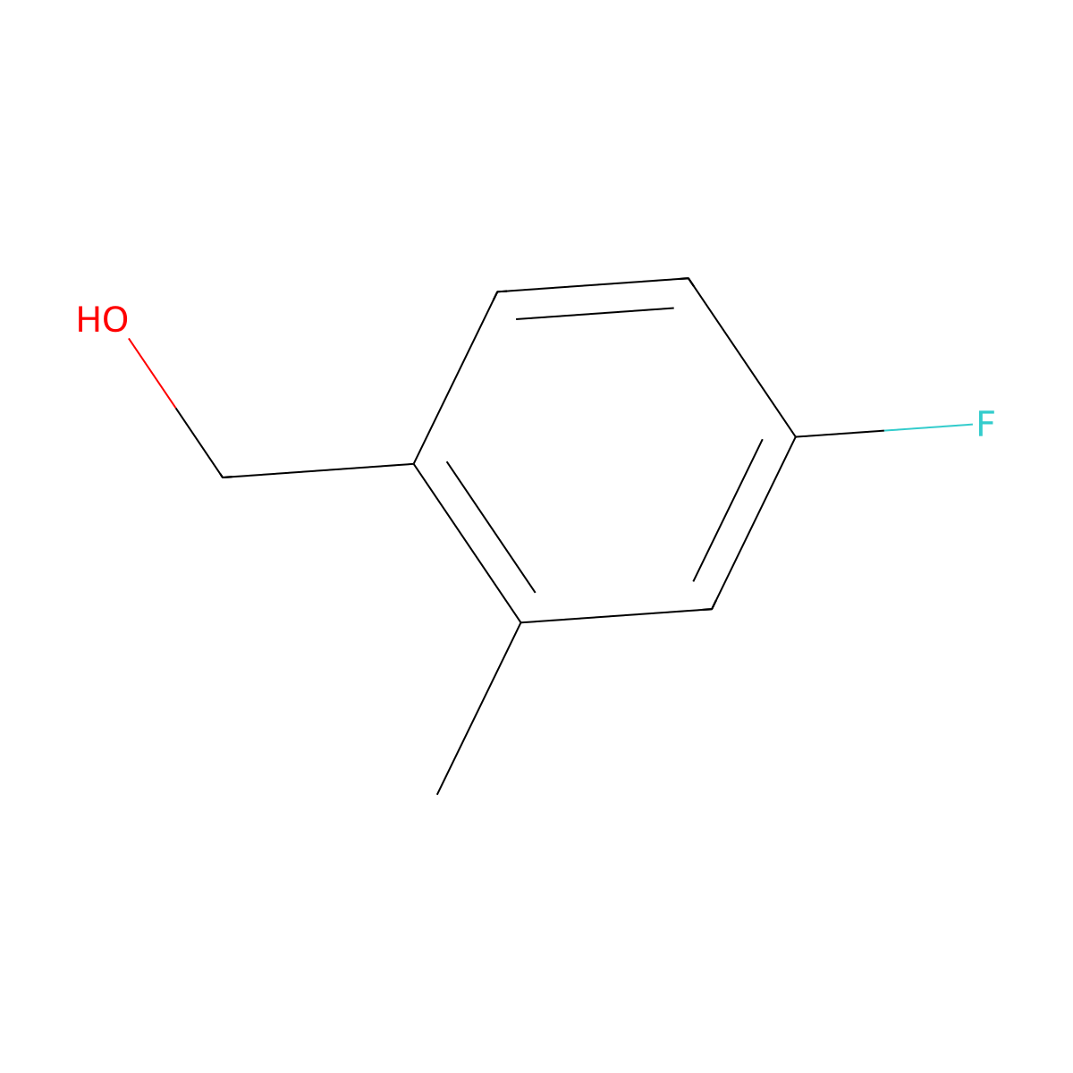 (4-Fluoro-2-methylphenyl)methanol molecular structure, CAS 80141-91-9