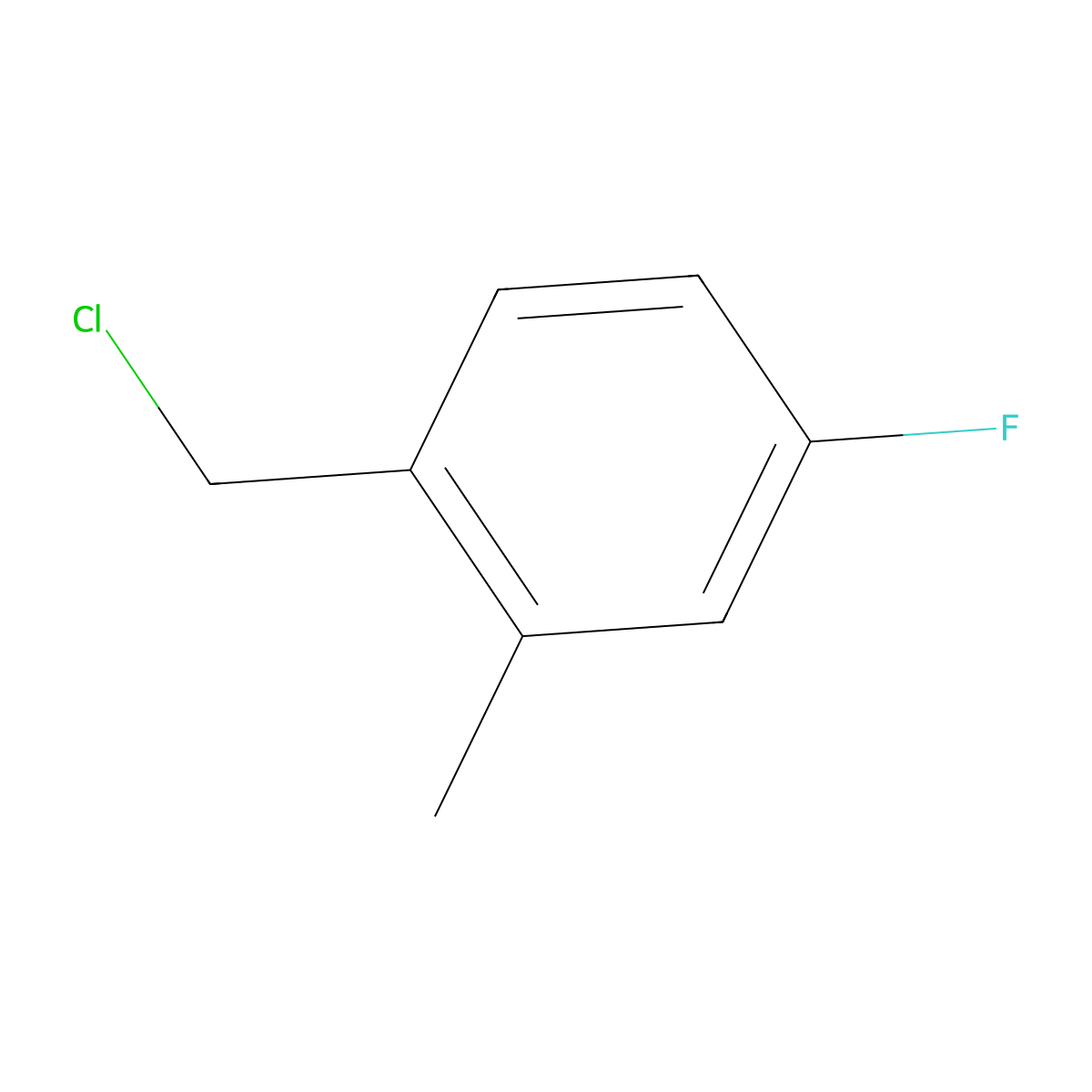 1-(Chloromethyl)-4-fluoro-2-methylbenzene molecular structure, CAS 80141-92-0
