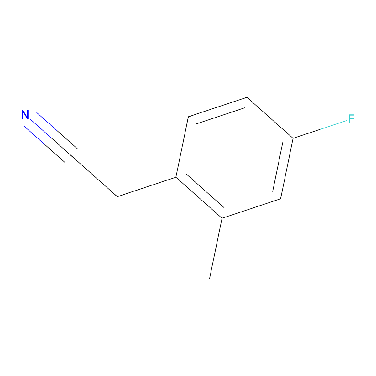 2-(4-Fluoro-2-methylphenyl)acetonitrile molecular structure, CAS 80141-93-1