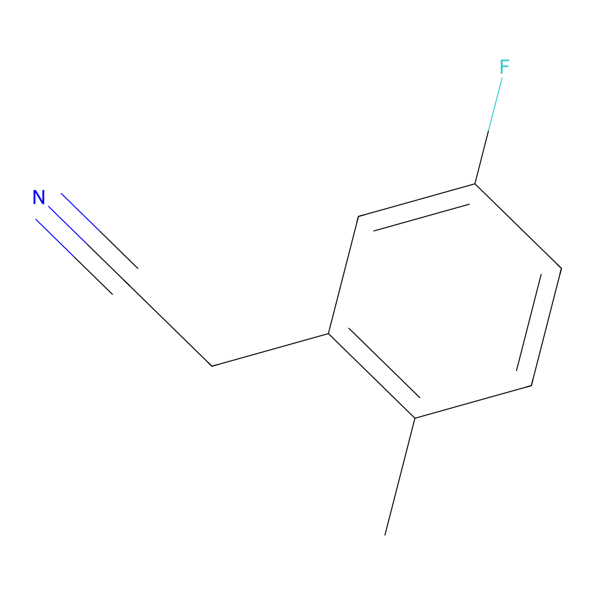 5-Fluoro-2-methylphenylacetonitrile molecular structure, CAS 80141-97-5