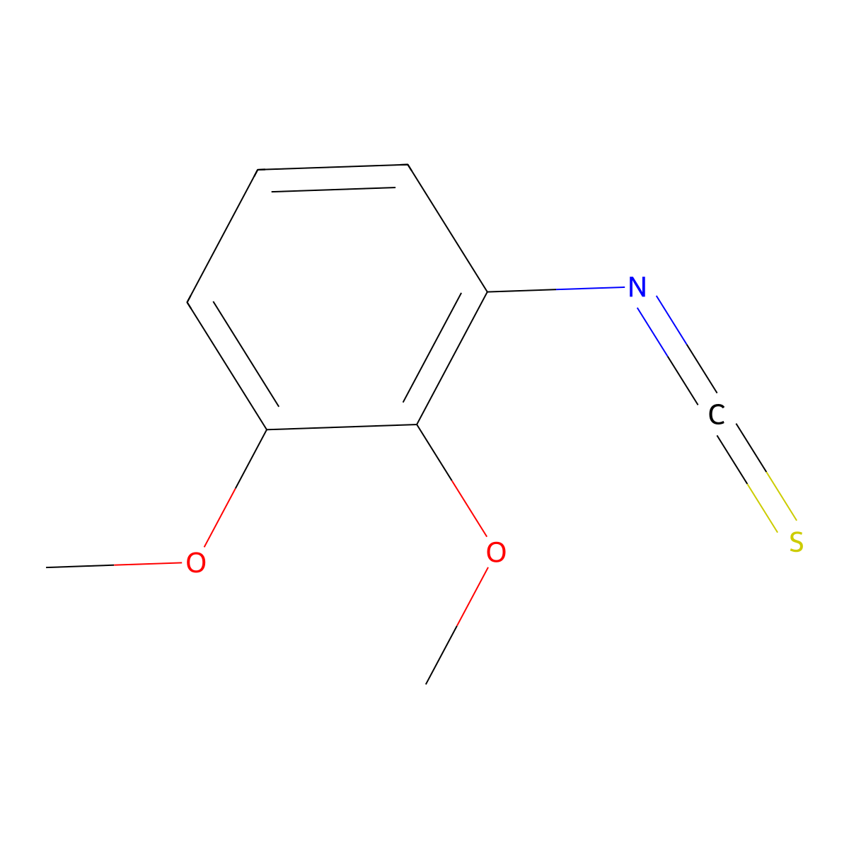 1-Isothiocyanato-2,3-dimethoxybenzene molecular structure, CAS 80143-14-2