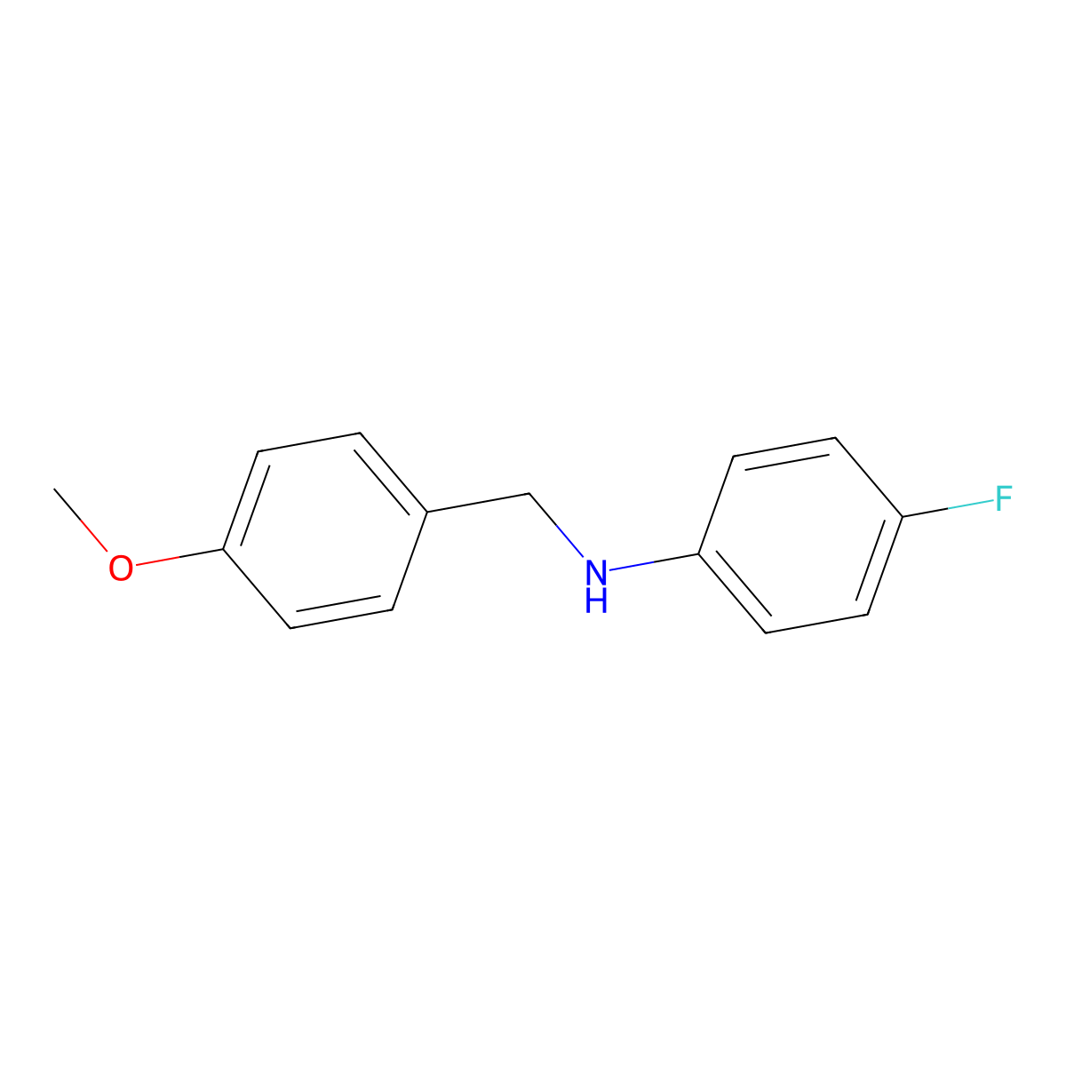 N-(4-Fluorophenyl)-4-methoxybenzenemethanamine molecular structure, CAS 80143-71-1