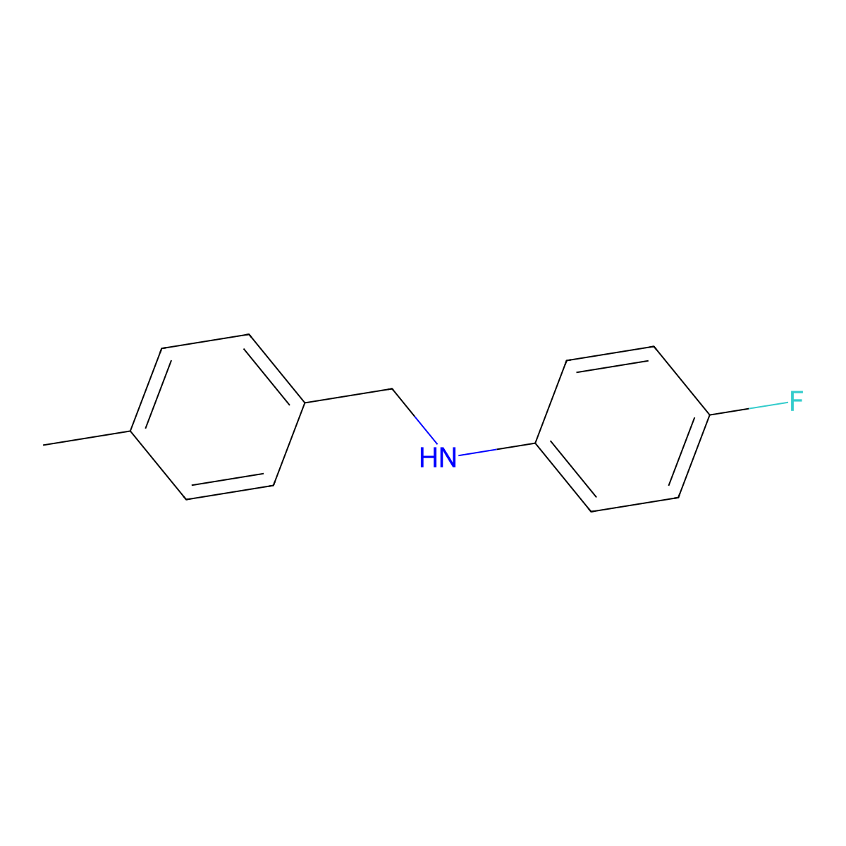 N-(4-Fluorophenyl)-4-methylbenzylamine molecular structure, CAS 80143-72-2