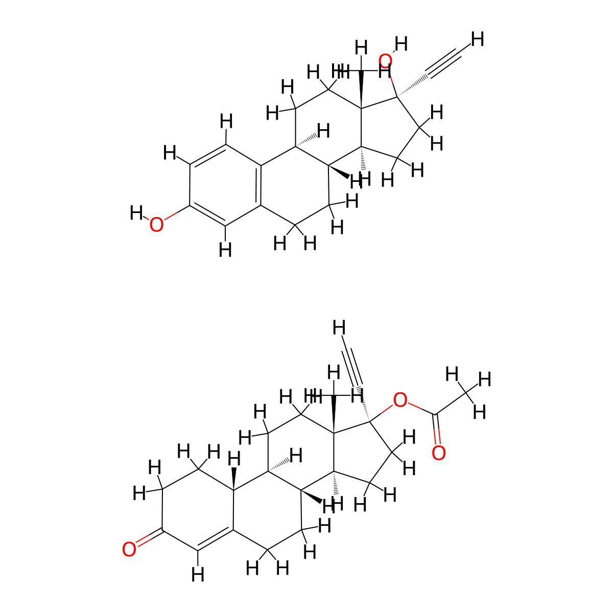 Loestrin molecular structure, CAS 8015-12-1