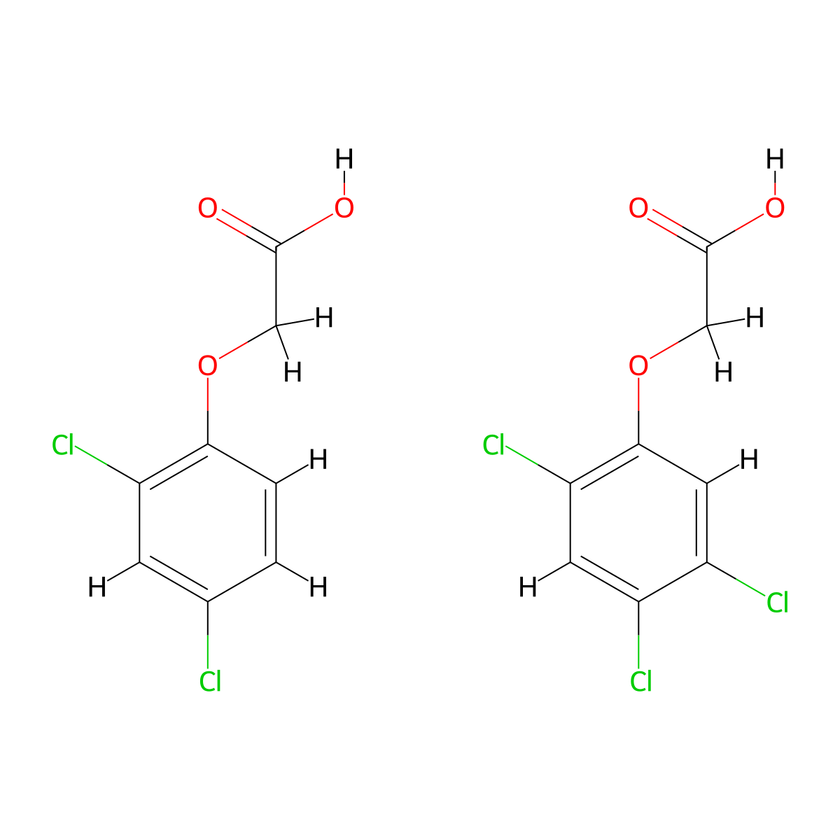 Acetic acid, 2-(2,4-dichlorophenoxy)-, mixt. with 2-(2,4,5-trichlorophenoxy)acetate molecular structure, CAS 8015-35-8