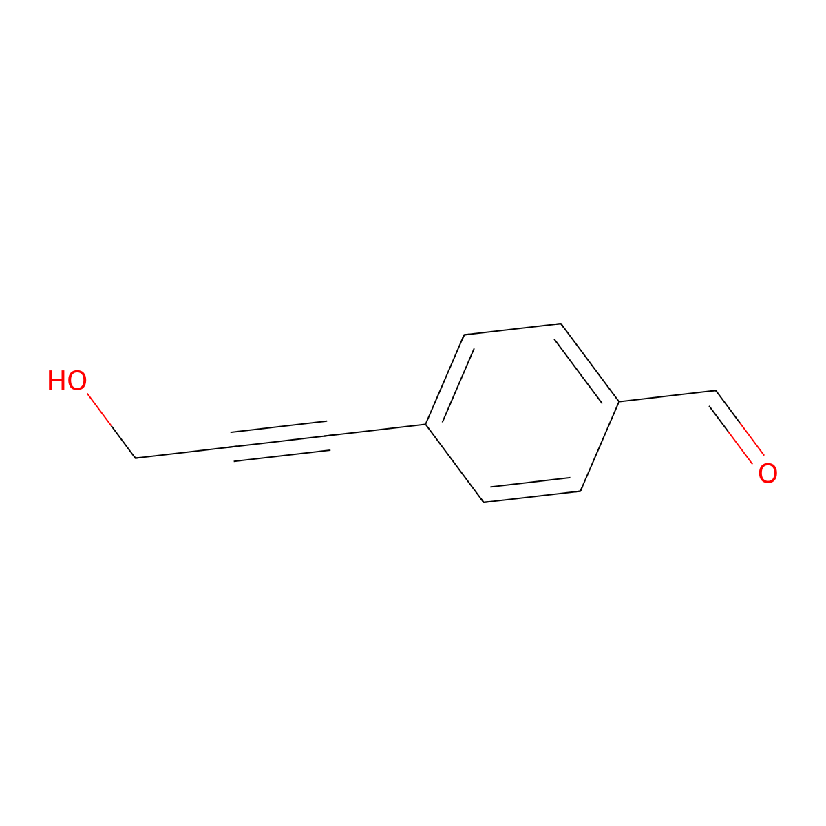 4-(3-Hydroxyprop-1-ynyl)benzaldehyde molecular structure, CAS 80151-10-6