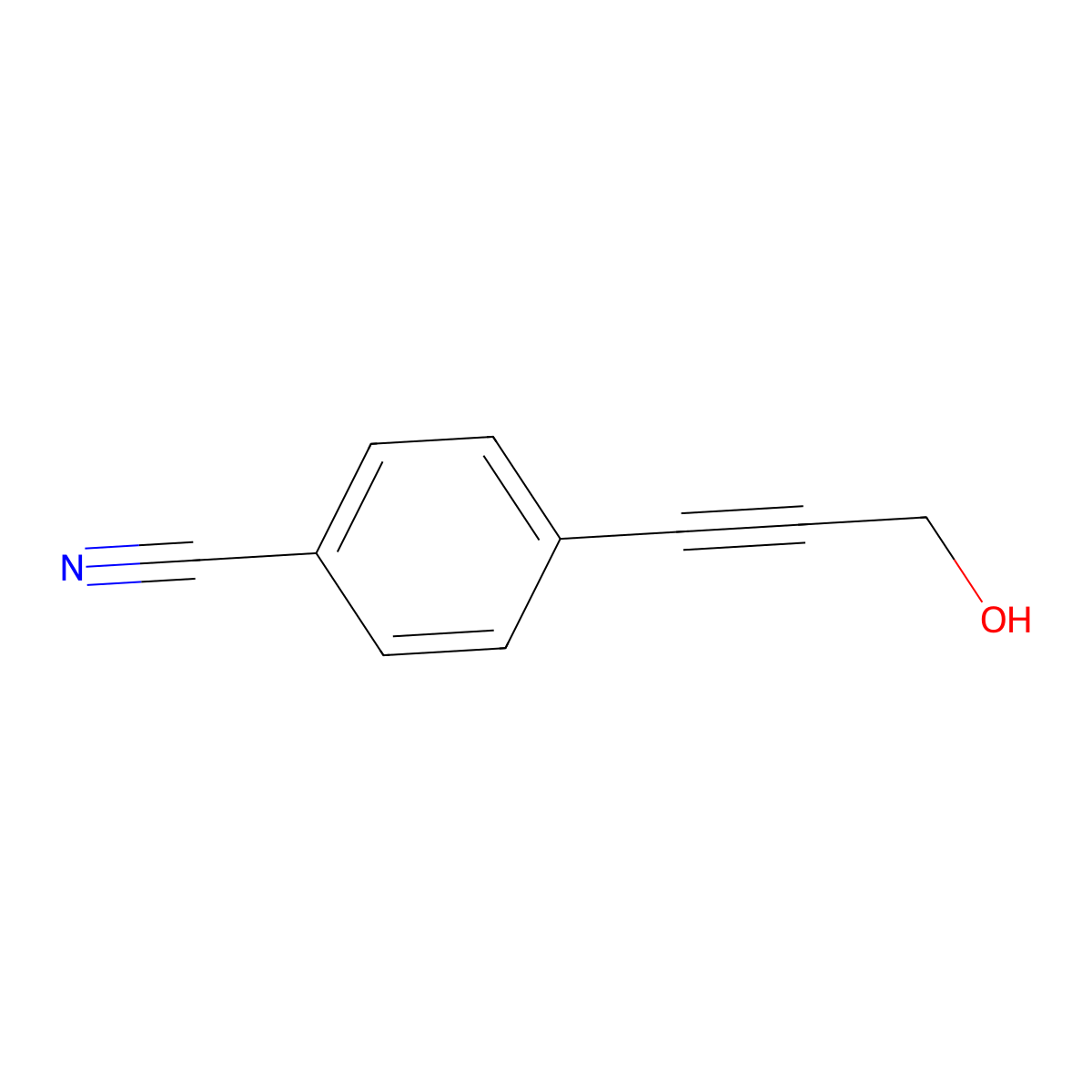 4-(3-Hydroxyprop-1-ynyl)benzonitrile molecular structure, CAS 80151-16-2