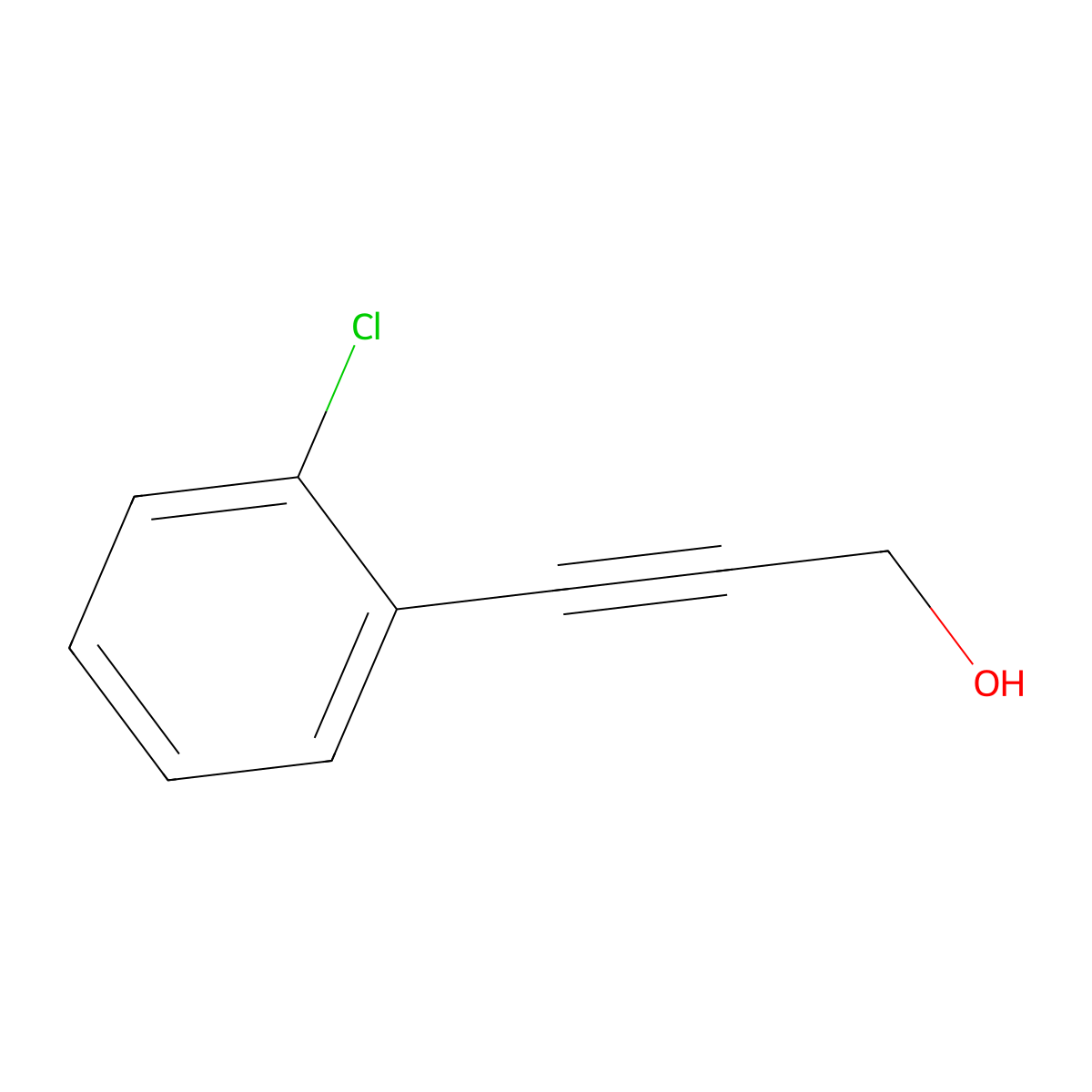3-(2-Chlorophenyl)prop-2-yn-1-ol molecular structure, CAS 80151-26-4