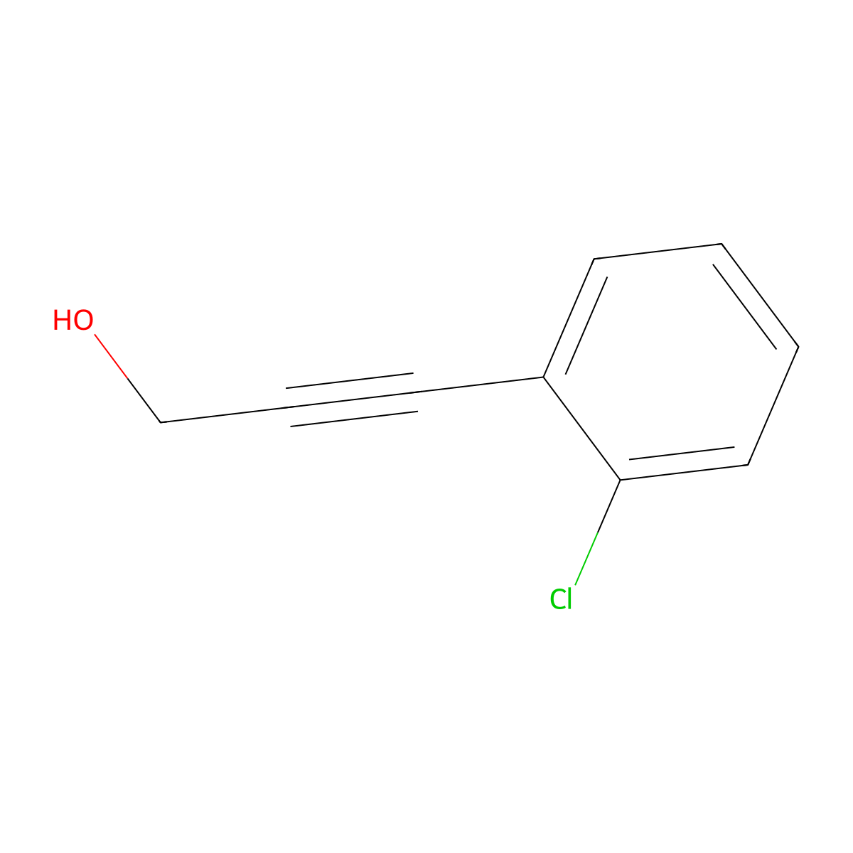 3-(2-Chlorophenyl)prop-2-yn-1-ol molecular structure, CAS 80151-26-4