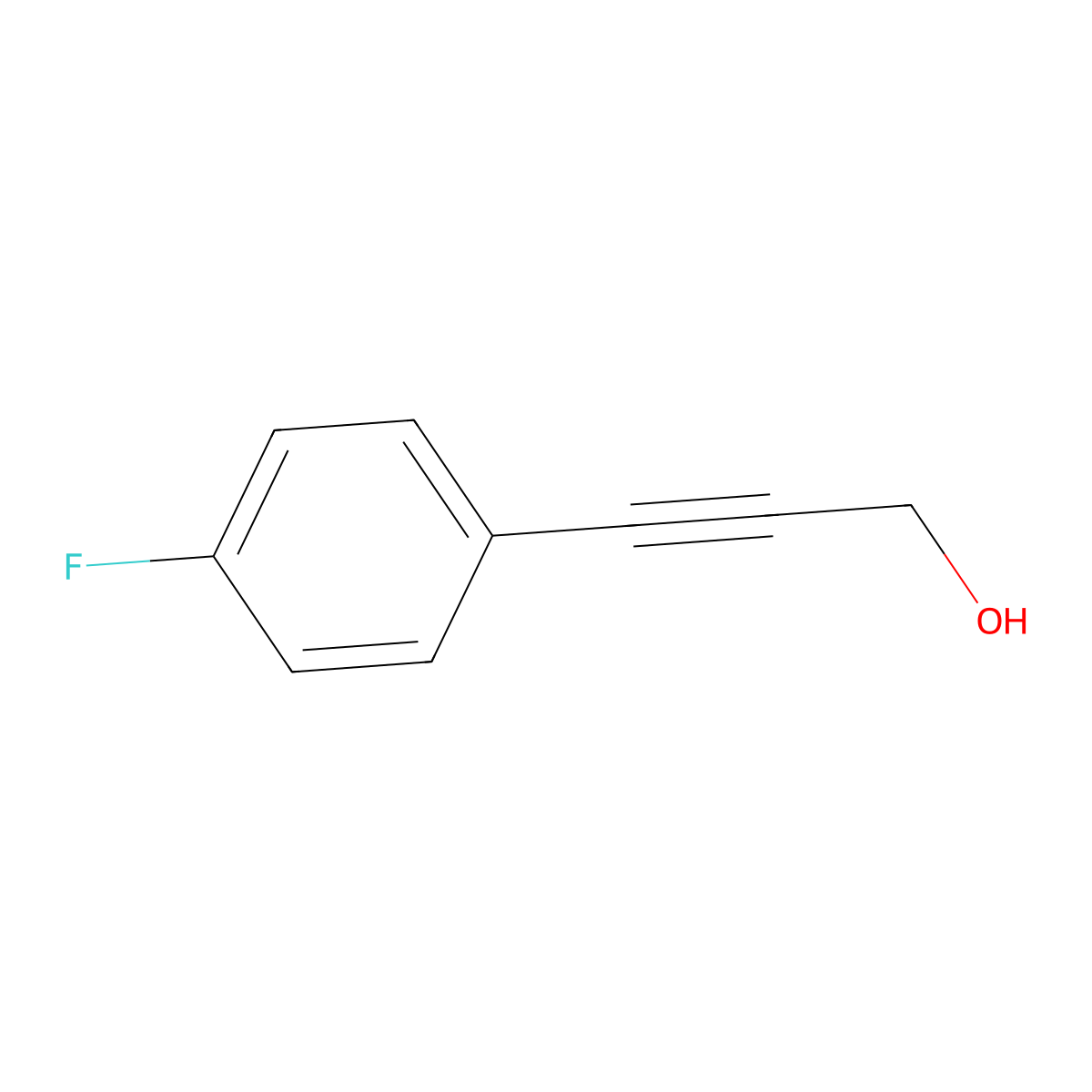 3-(4-Fluorophenyl)prop-2-yn-1-ol molecular structure, CAS 80151-28-6