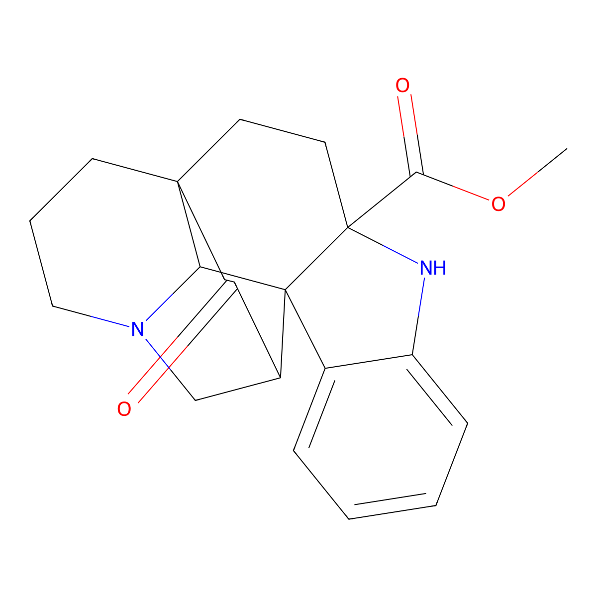 methyl (1R,4R,12S,13R)-17-oxo-5,14-diazahexacyclo[12.4.3.01,13.04,12.06,11.012,16]henicosa-6,8,10-triene-4-carboxylate molecular structure, CAS 80151-89-9