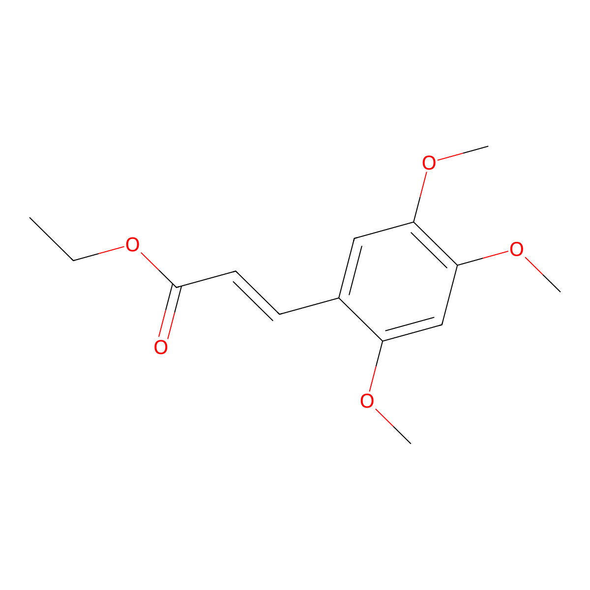 Ethyl (E)-3-(2,4,5-trimethoxyphenyl)acrylate molecular structure, CAS 80152-43-8