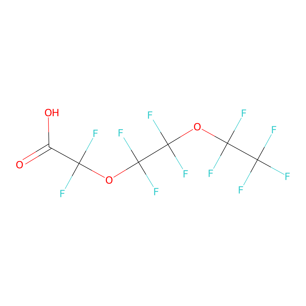 Perfluoro-3,6-dioxaoctanoic acid molecular structure, CAS 80153-82-8
