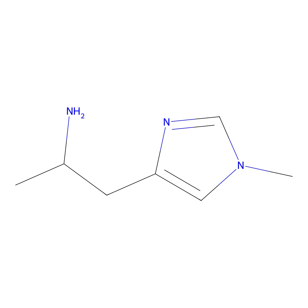 1-(1-methyl-1H-imidazol-4-yl)propan-2-amine molecular structure, CAS 80154-61-6