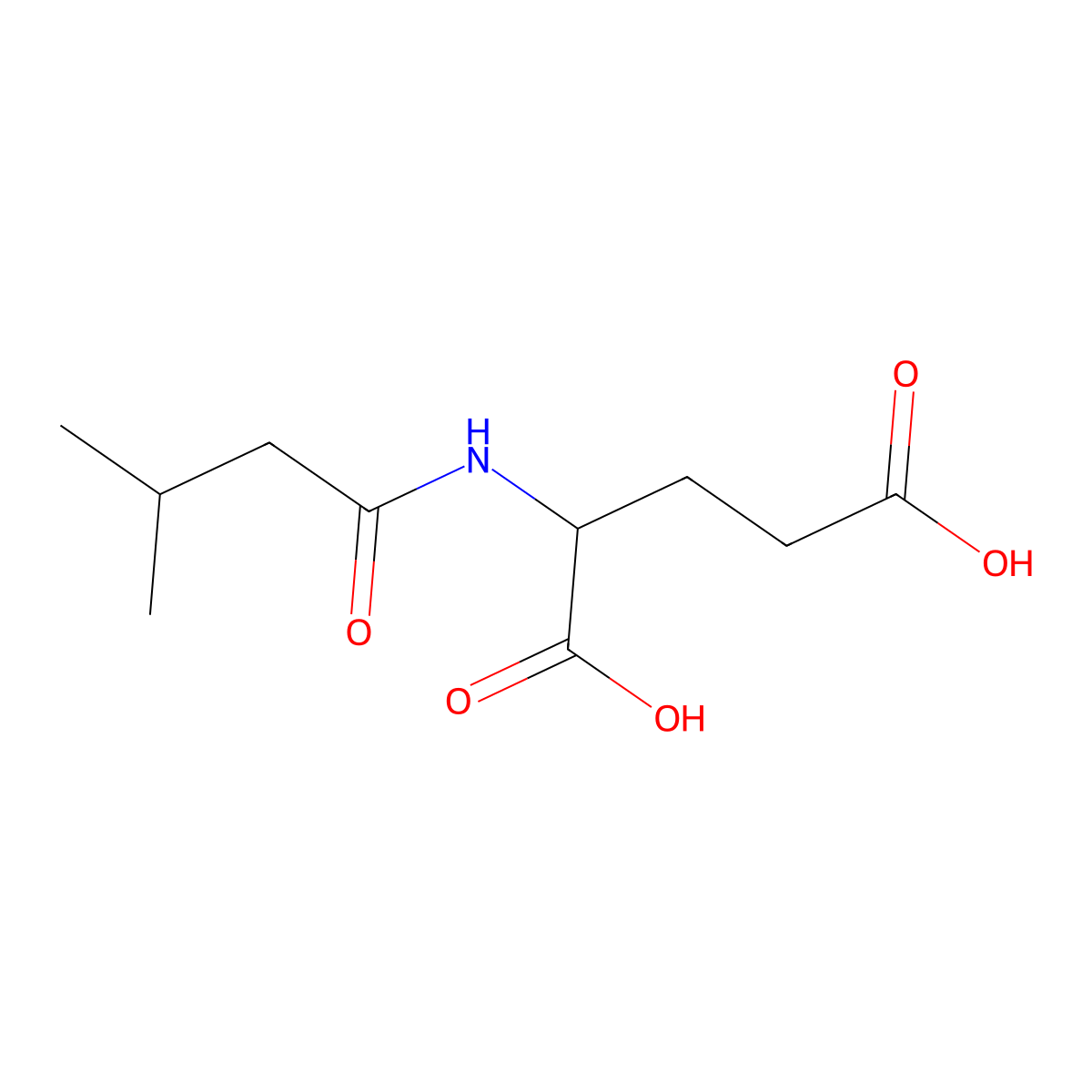 N-(3-Methyl-1-oxobutyl)-L-glutamic acid molecular structure, CAS 80154-63-8