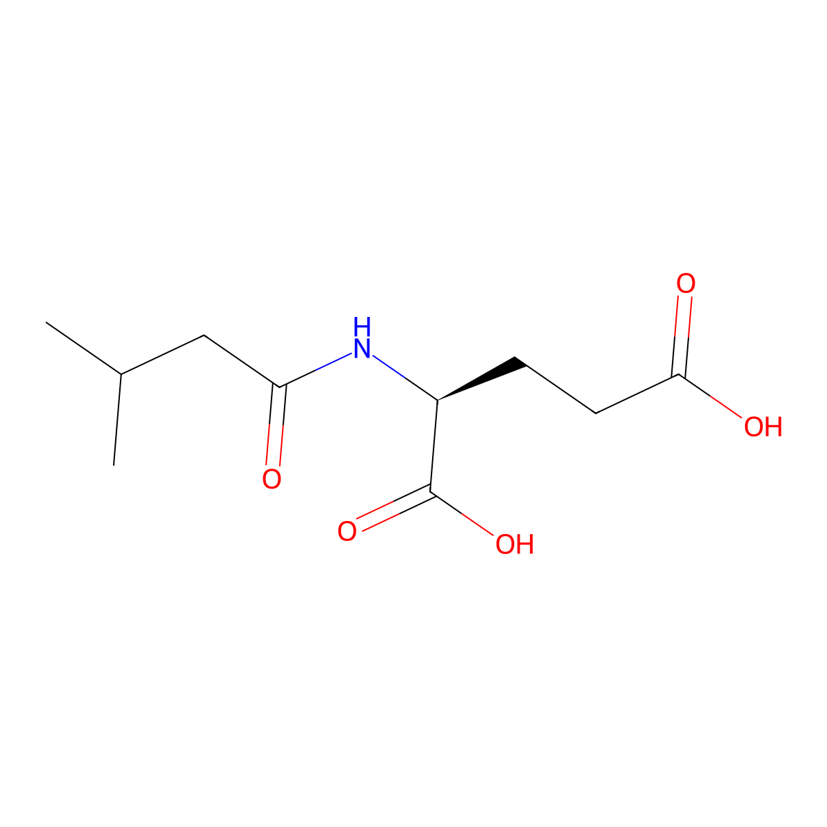 N-(3-Methyl-1-oxobutyl)-L-glutamic acid molecular structure, CAS 80154-63-8