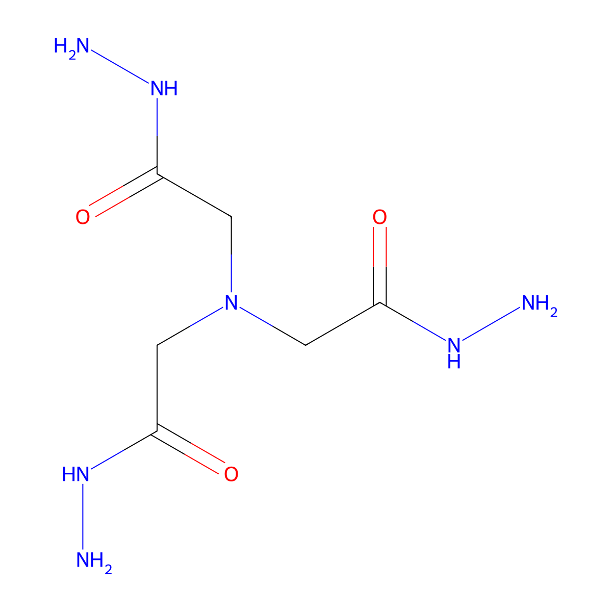 N,N-Bis(2-hydrazinyl-2-oxoethyl)glycine hydrazide molecular structure, CAS 80155-82-4