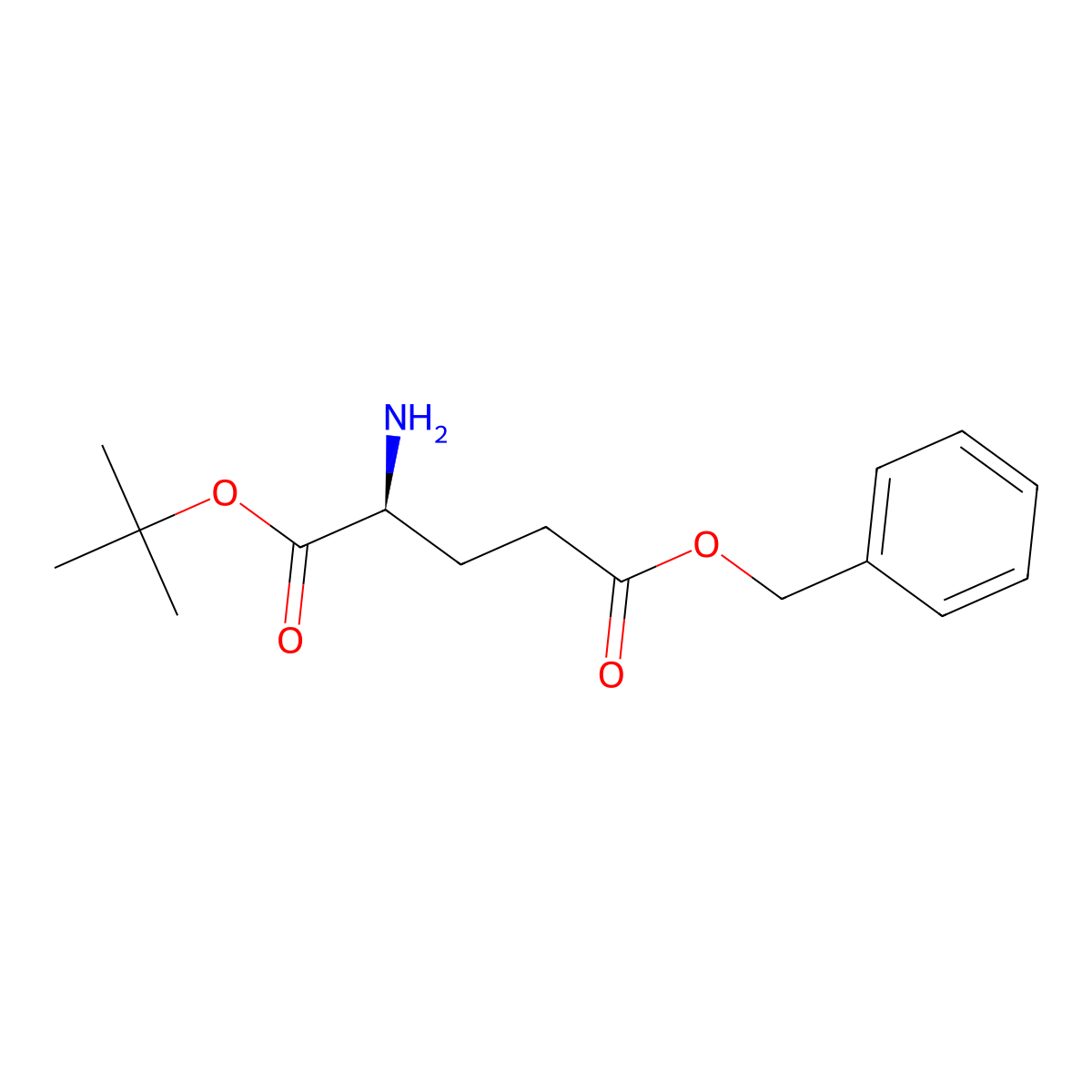 5-O-benzyl 1-O-tert-butyl (2S)-2-aminopentanedioate molecular structure, CAS 80165-23-7