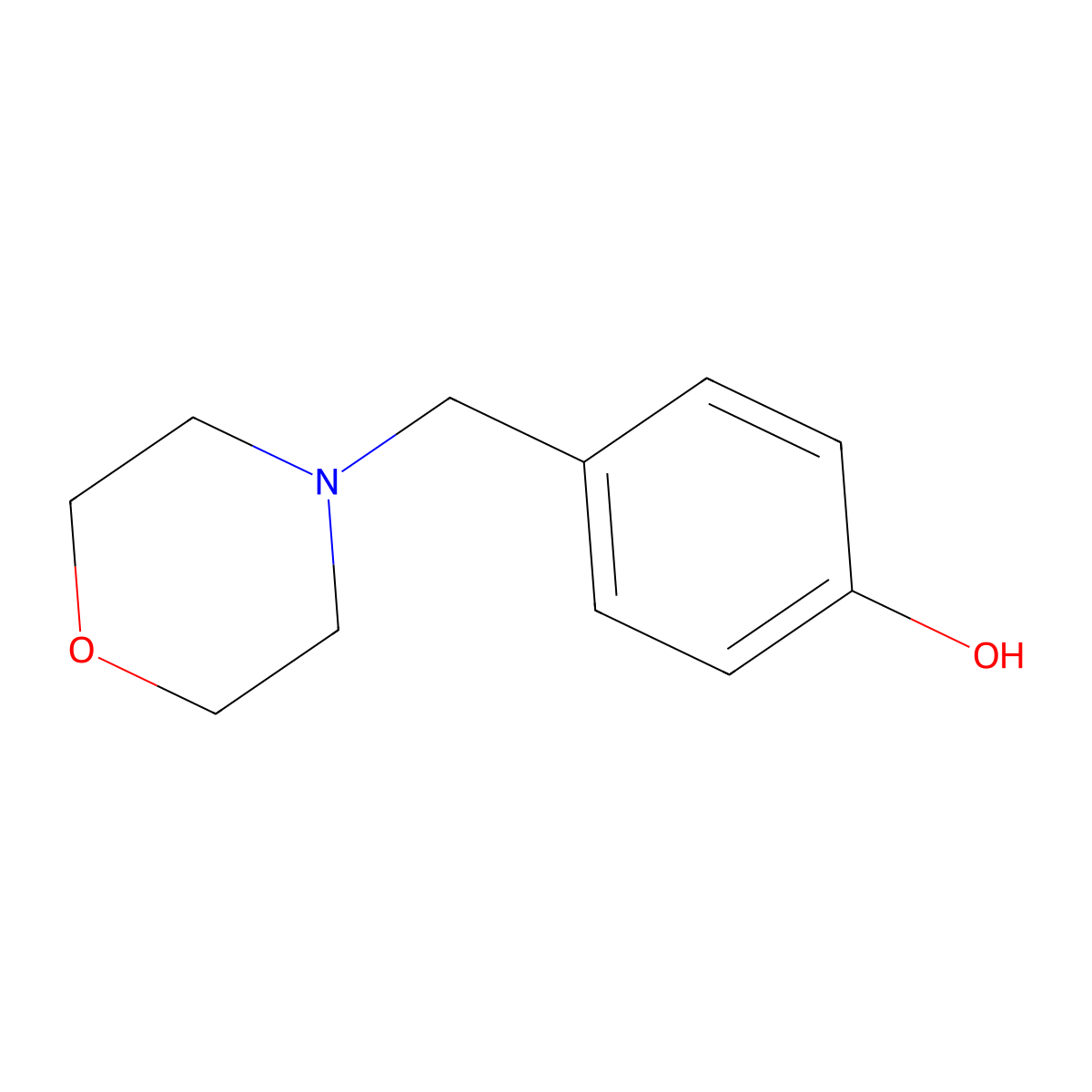 4-(Morpholinomethyl)phenol molecular structure, CAS 80166-01-4