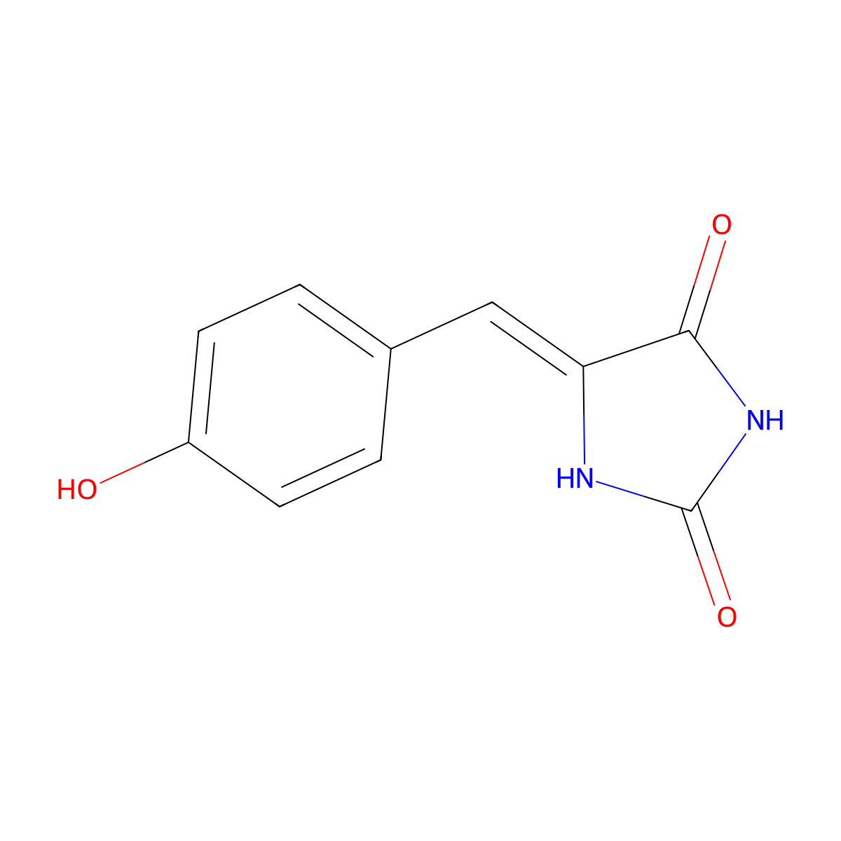 4-Hydroxyphenylmethylene Hydantoin molecular structure, CAS 80171-33-1