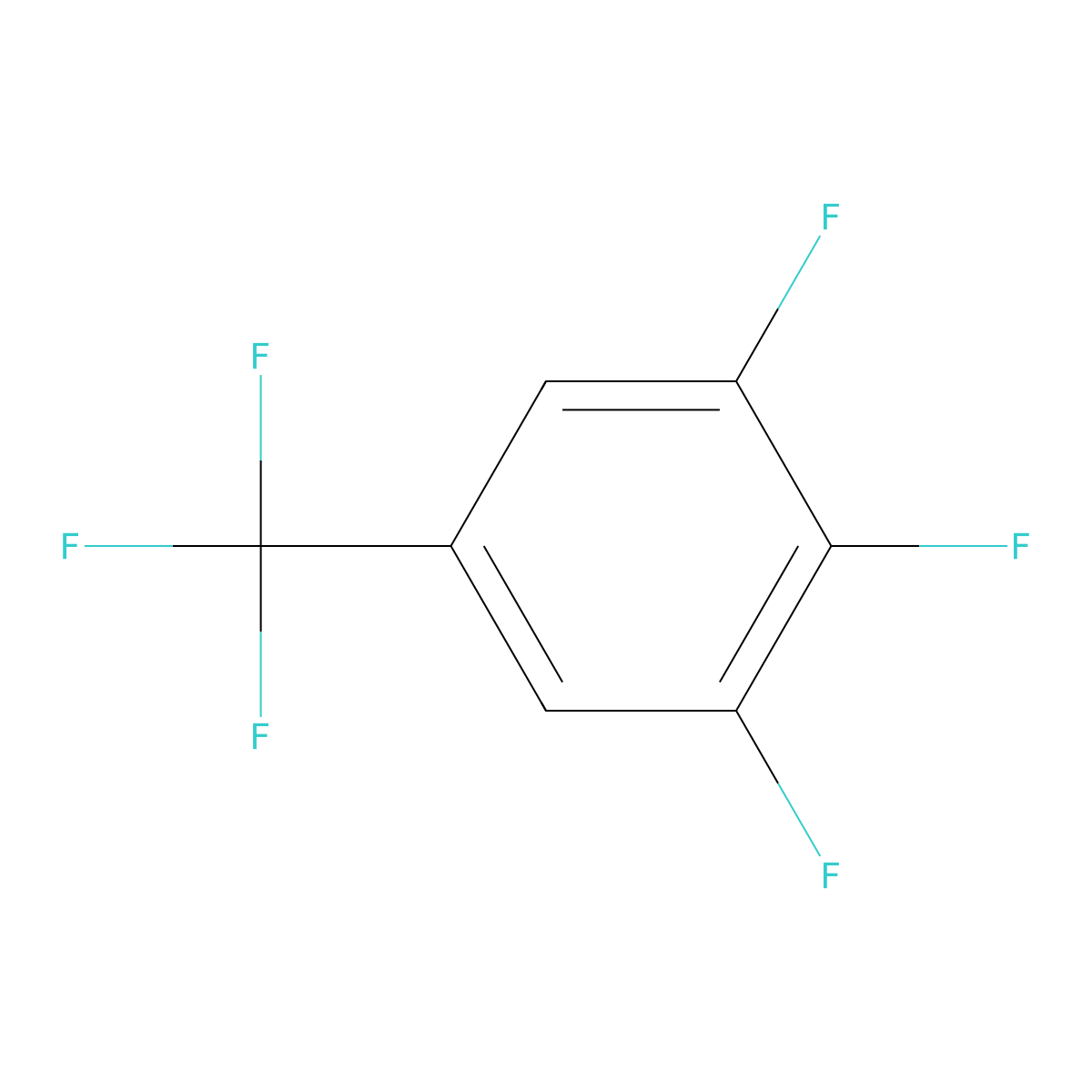 3,4,5-Trifluorobenzotrifluoride molecular structure, CAS 80172-04-9