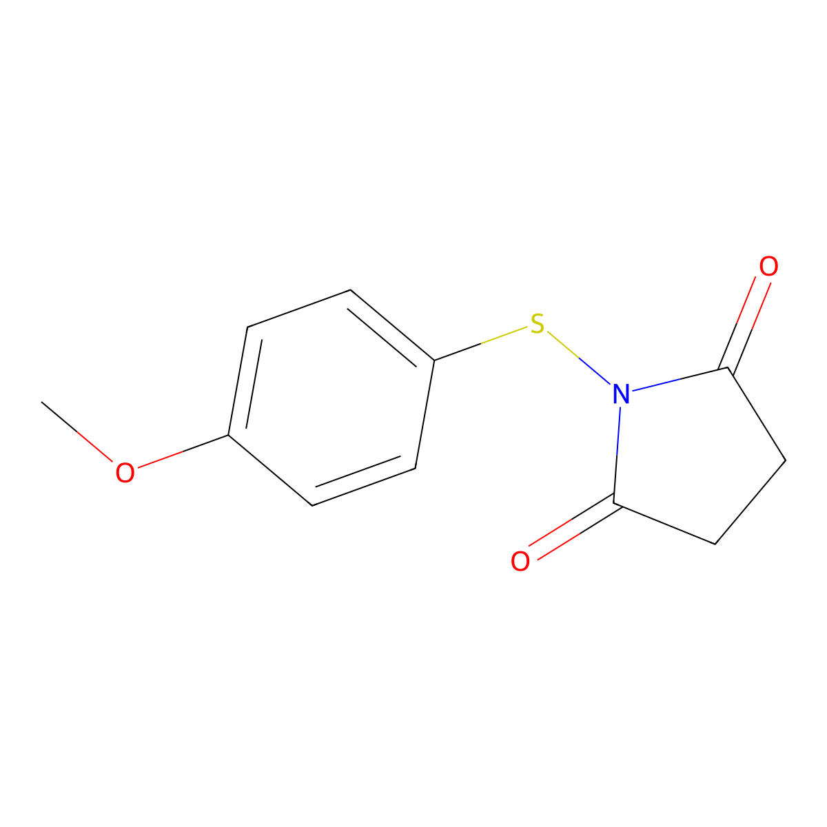 1-[(4-Methoxyphenyl)sulfanyl]pyrrolidine-2,5-dione molecular structure, CAS 80172-73-2