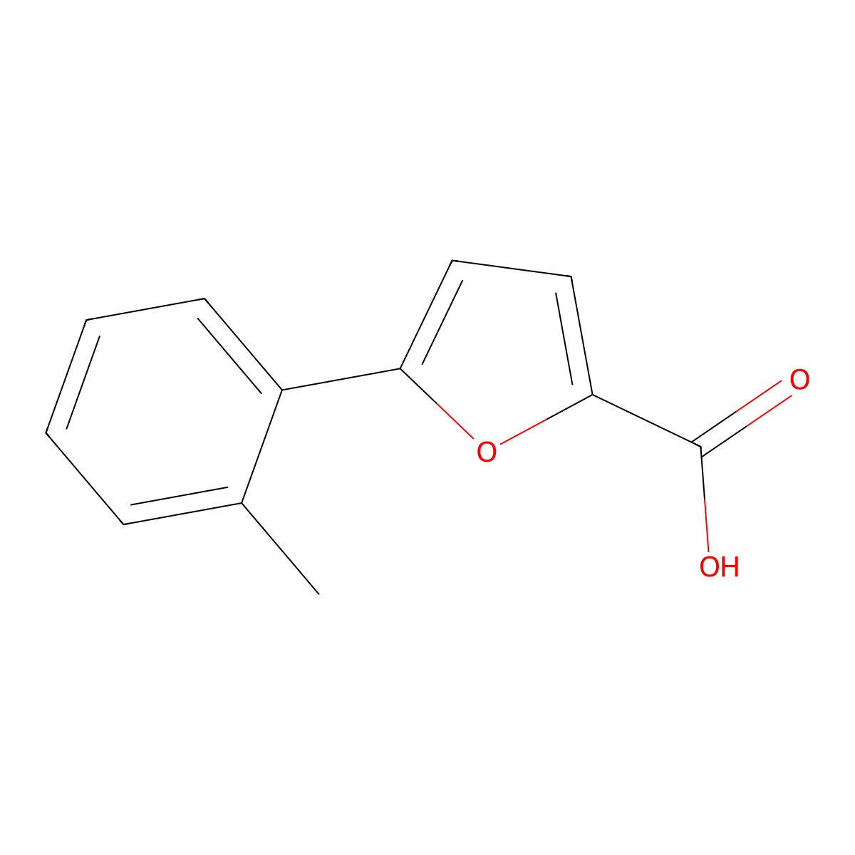 5-(2-methylphenyl)furan-2-carboxylic Acid molecular structure, CAS 80174-04-5