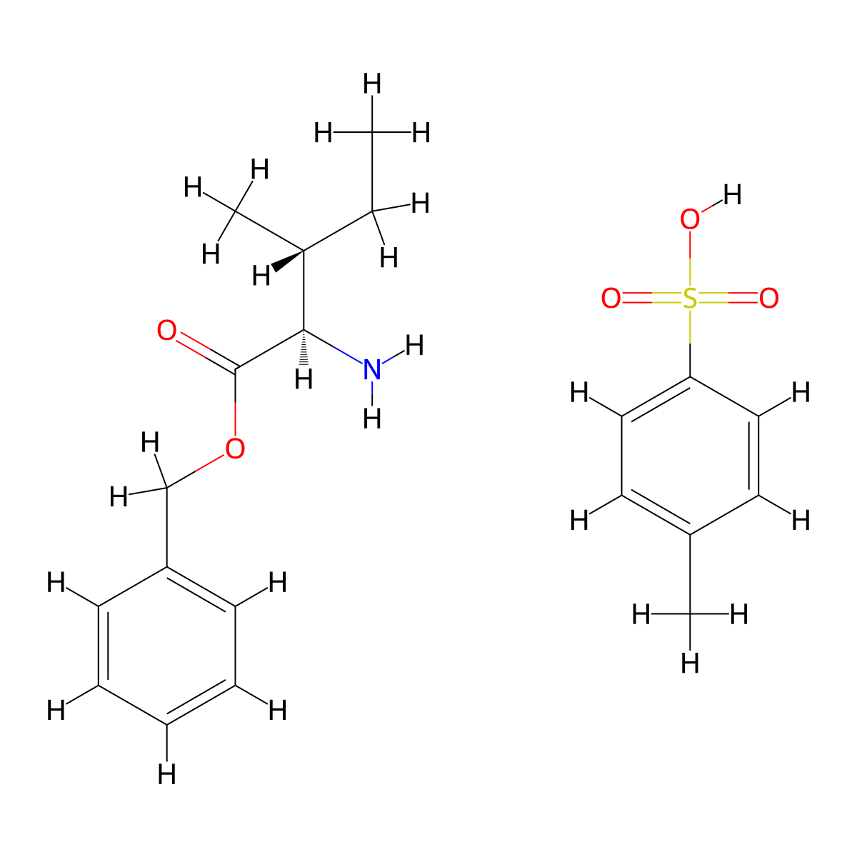 D-Isoleucine benzyl ester p-toluenesulfonate molecular structure, CAS 80174-45-4