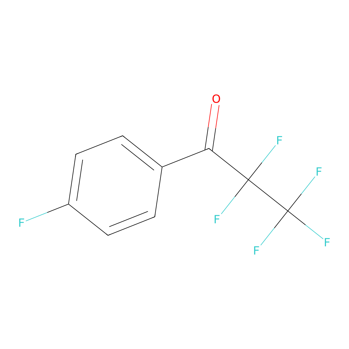 2,2,3,3,3-Pentafluoro-1-(4-fluorophenyl)-1-propanone molecular structure, CAS 80180-01-4