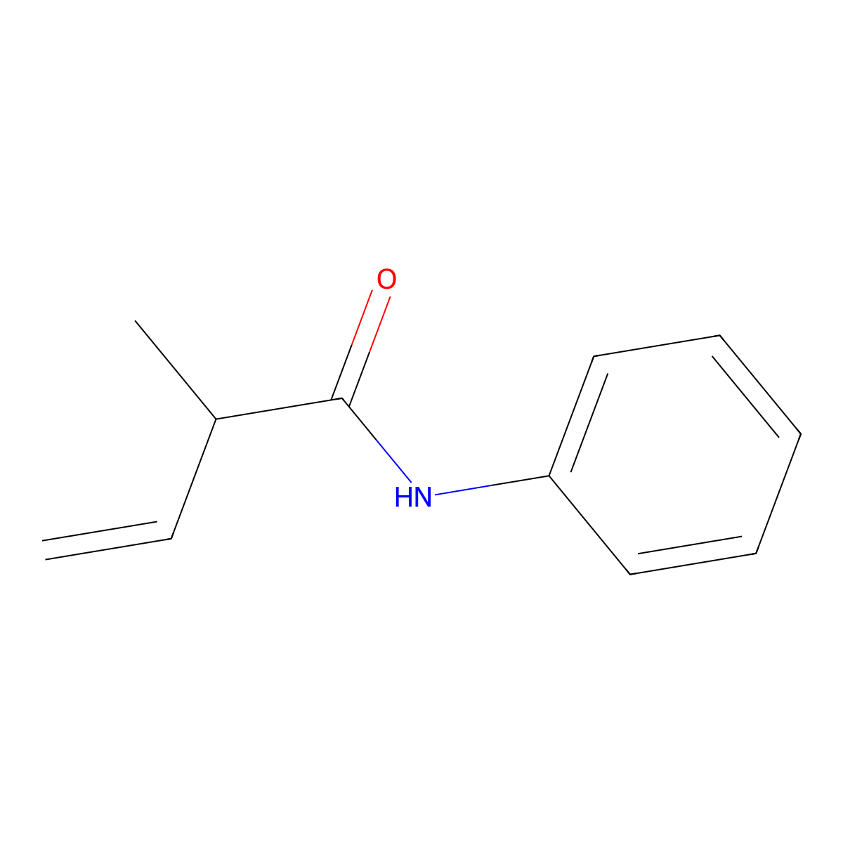 3-Butenamide, 2-methyl-N-phenyl- molecular structure, CAS 80188-12-1