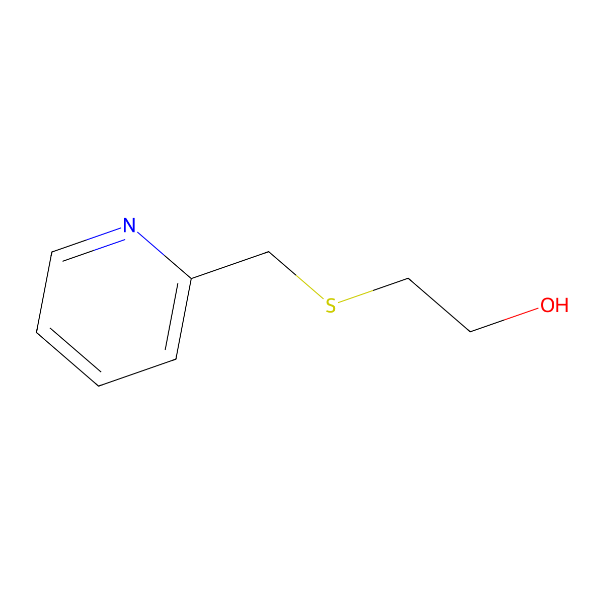 2-{[(Pyridin-2-yl)methyl]sulfanyl}ethan-1-ol molecular structure, CAS 80191-91-9