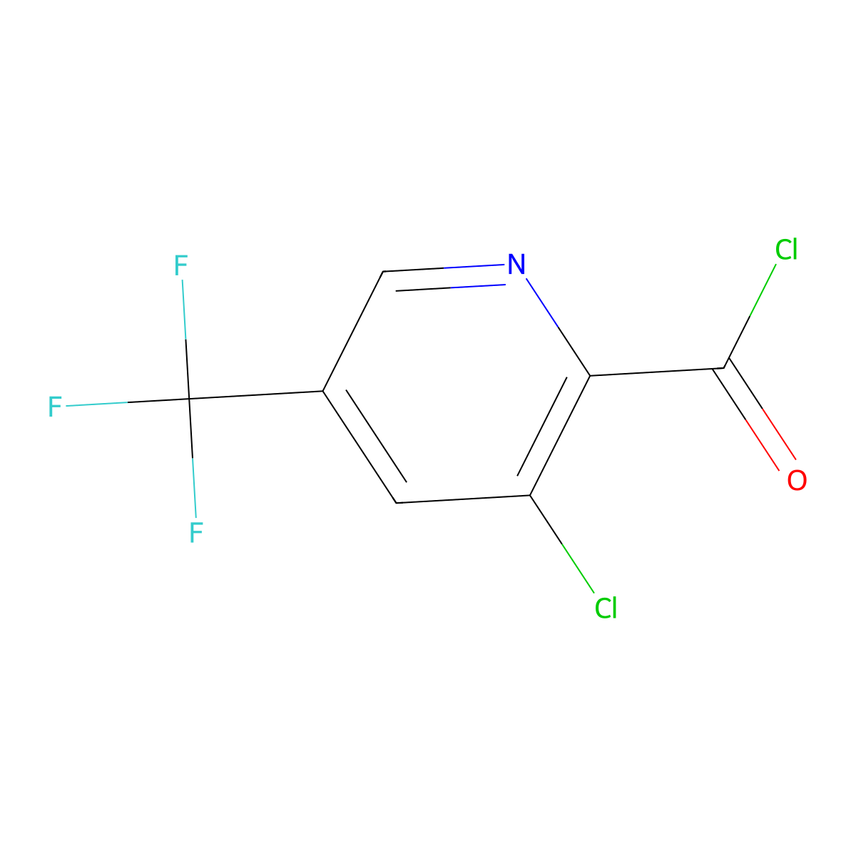 3-Chloro-5-trifluoromethyl-pyridine-2-carbonyl chloride molecular structure, CAS 80194-72-5