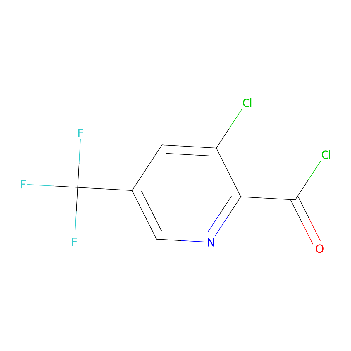 3-Chloro-5-trifluoromethyl-pyridine-2-carbonyl chloride molecular structure, CAS 80194-72-5