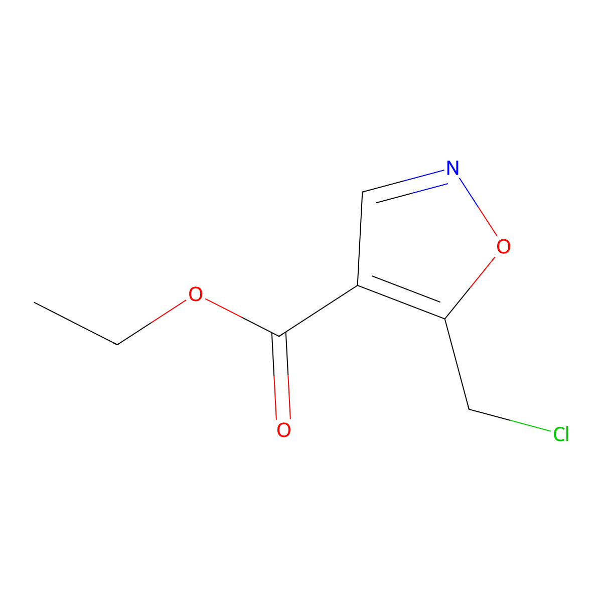 5-Chloromethyl-isoxazole-4-carboxylic acid ethyl ester molecular structure, CAS 80196-63-0