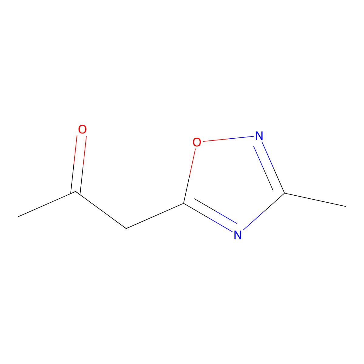 1-(3-Methyl-1,2,4-oxadiazol-5-yl)acetone molecular structure, CAS 80196-64-1