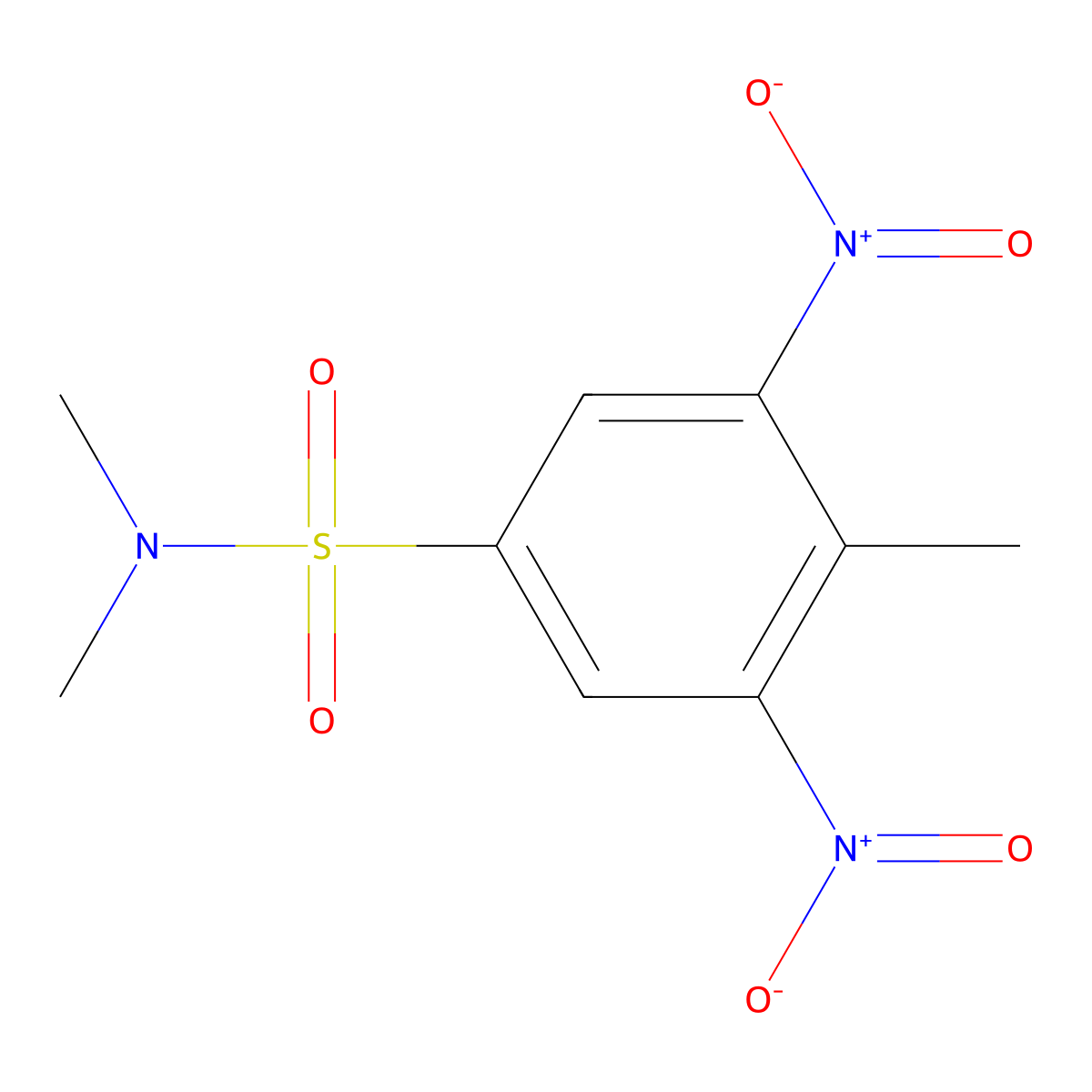 N,N,4-trimethyl-3,5-dinitrobenzenesulfonamide molecular structure, CAS 80198-24-9