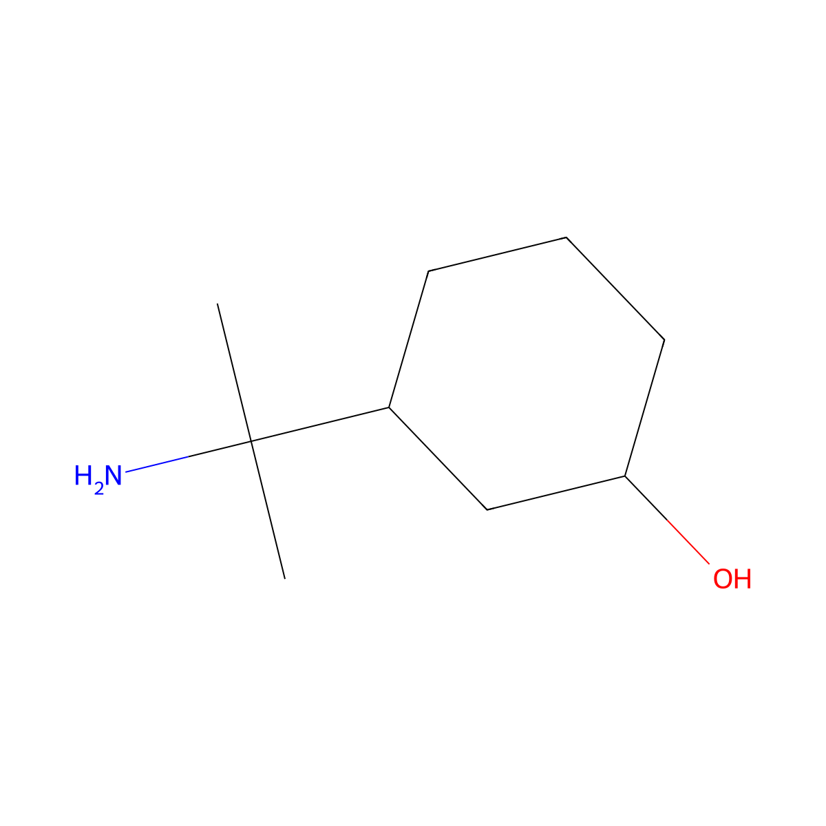 3-(2-Aminopropan-2-yl)cyclohexan-1-ol molecular structure, CAS 801983-60-8
